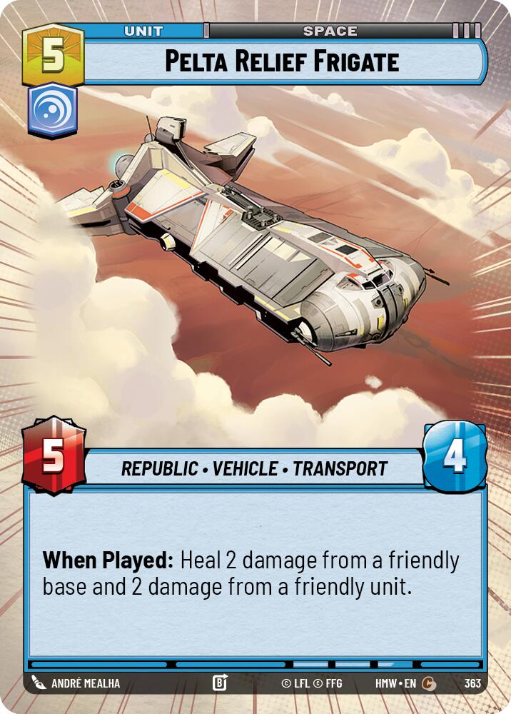 Pelta Relief Frigate (Hyperspace) – Homeworlds #363 Star Wars: Unlimited card