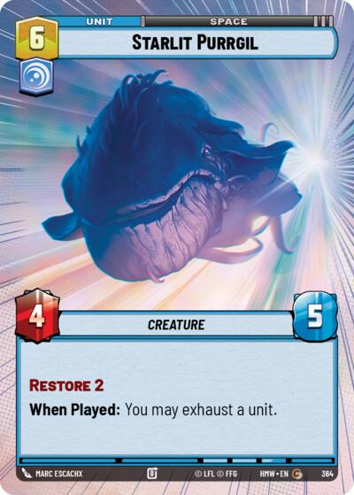 Starlit Purrgil (Hyperspace) – Homeworlds #364 Star Wars: Unlimited card