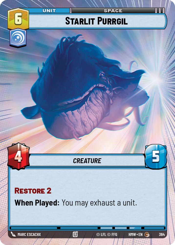 Starlit Purrgil (Hyperspace) – Homeworlds #364 Star Wars: Unlimited card