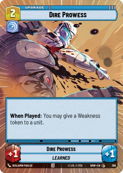 Dire Prowess (Hyperspace) – Homeworlds #369 Star Wars: Unlimited card