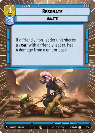 Resonate (Hyperspace) – Homeworlds #370 Star Wars: Unlimited card