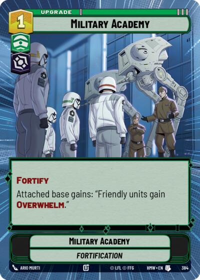 Military Academy (Hyperspace) – Homeworlds #384 Star Wars: Unlimited card