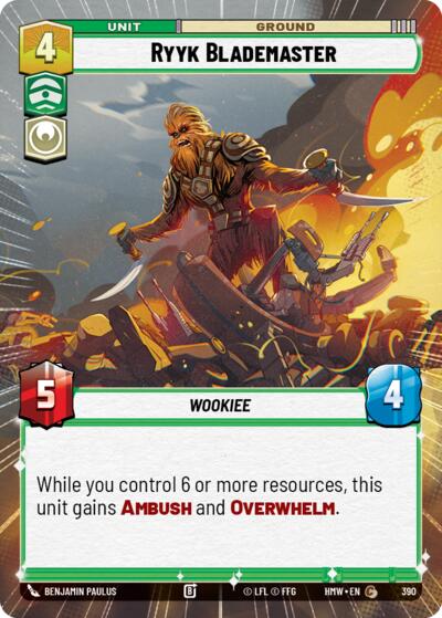 Ryyk Blademaster (Hyperspace) – Homeworlds #390 Star Wars: Unlimited card