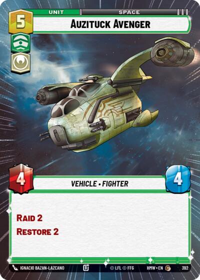 Auzituck Avenger (Hyperspace) – Homeworlds #392 Star Wars: Unlimited card