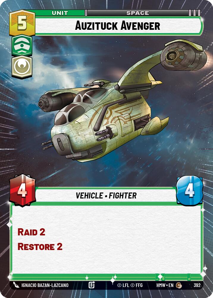 Auzituck Avenger (Hyperspace) – Homeworlds #392 Star Wars: Unlimited card