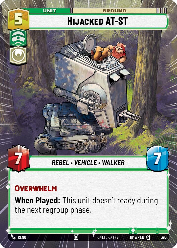 Hijacked AT-ST (Hyperspace) – Homeworlds #393 Star Wars: Unlimited card