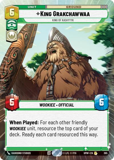 King Grakchawwaa - King of Kashyyyk (Hyperspace) – Homeworlds #395 Star Wars: Unlimited card