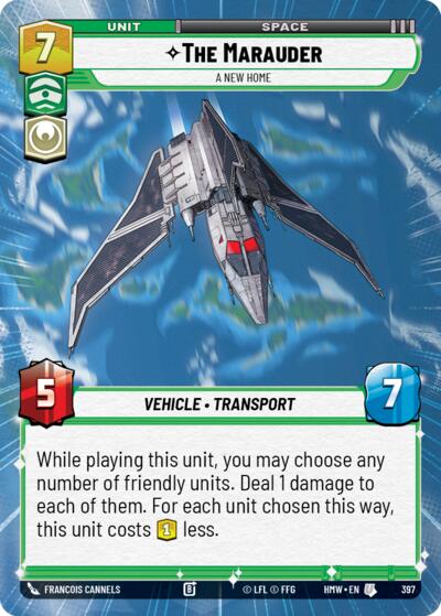 The Marauder - A New Home (Hyperspace) – Homeworlds #397 Star Wars: Unlimited card