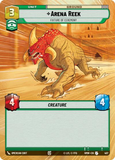 Arena Reek - Fixture of Ceremony (Hyperspace) – Homeworlds #407 Star Wars: Unlimited card