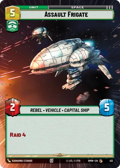 Assault Frigate (Hyperspace) – Homeworlds #412 Star Wars: Unlimited card