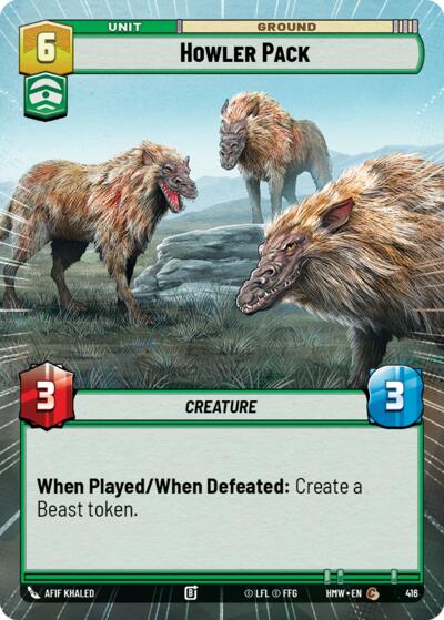 Howler Pack (Hyperspace) – Homeworlds #416 Star Wars: Unlimited card