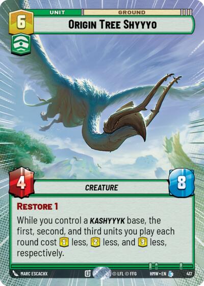 Origin Tree Shyyyo (Hyperspace) – Homeworlds #417 Star Wars: Unlimited card