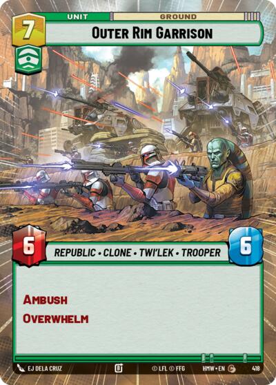 Outer Rim Garrison (Hyperspace) – Homeworlds #418 Star Wars: Unlimited card