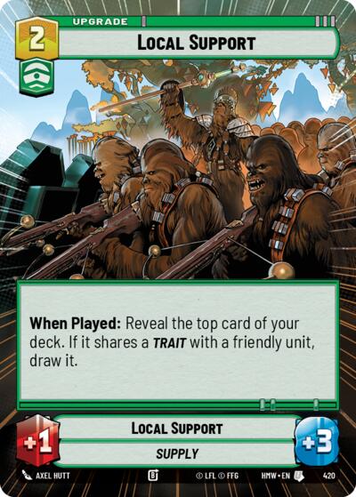 Local Support (Hyperspace) – Homeworlds #420 Star Wars: Unlimited card