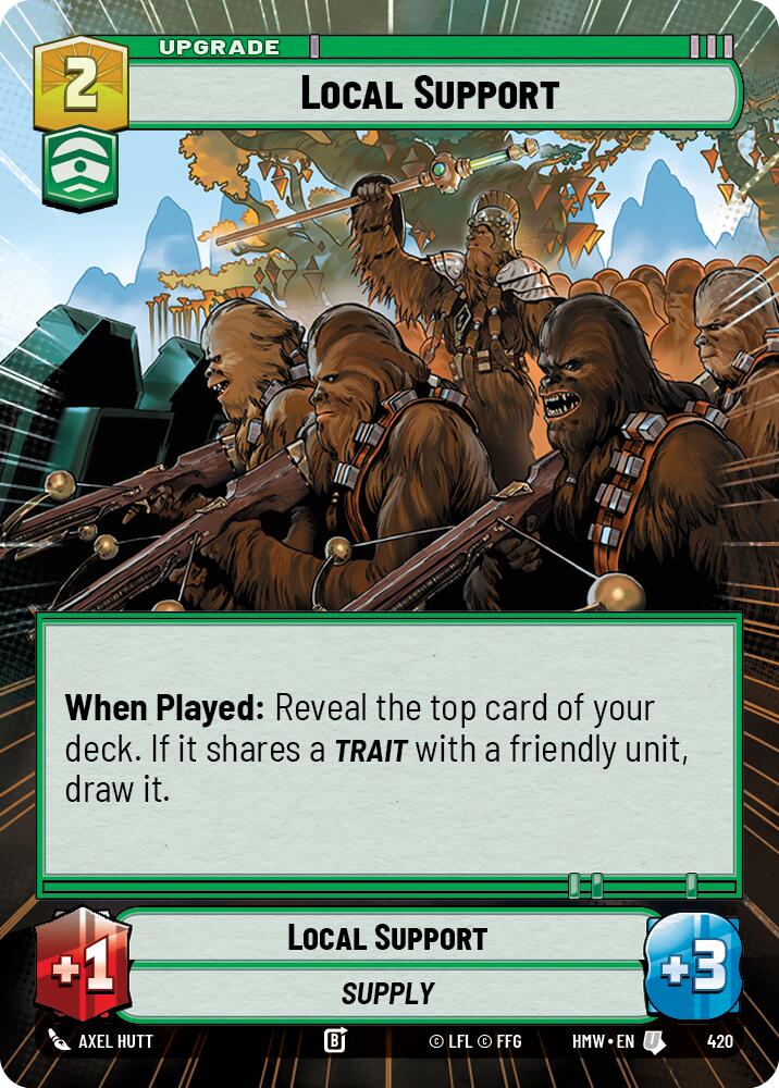 Local Support (Hyperspace) – Homeworlds #420 Star Wars: Unlimited card