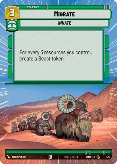 Migrate (Hyperspace) – Homeworlds #422 Star Wars: Unlimited card