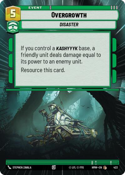 Overgrowth (Hyperspace) – Homeworlds #423 Star Wars: Unlimited card
