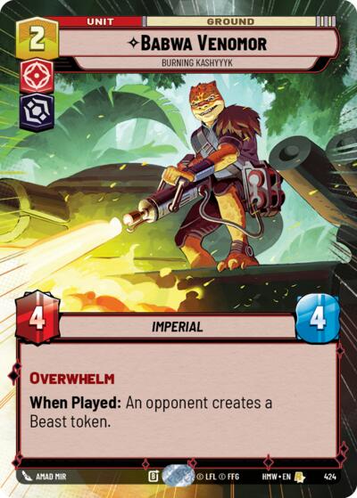 Babwa Venomor - Burning Kashyyyk (Hyperspace) – Homeworlds #424 Star Wars: Unlimited card