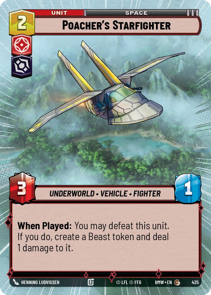 Poacher's Starfighter (Hyperspace) – Homeworlds #425 Star Wars: Unlimited card