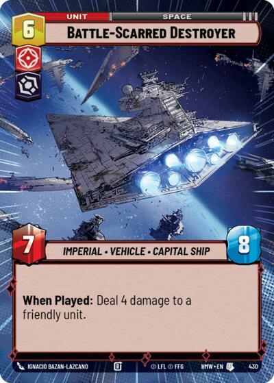 Battle-Scarred Destroyer (Hyperspace) – Homeworlds #430 Star Wars: Unlimited card