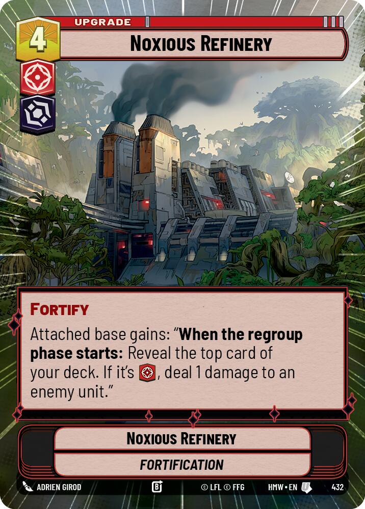 Noxious Refinery (Hyperspace) – Homeworlds #432 Star Wars: Unlimited card