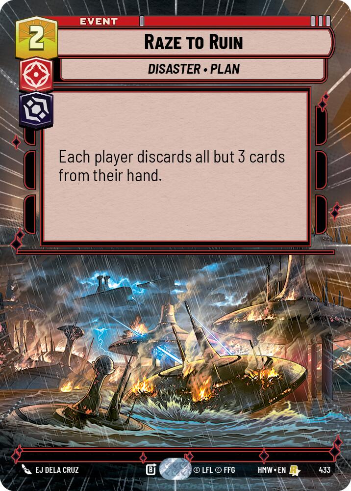 Raze to Ruin (Hyperspace) – Homeworlds #433 Star Wars: Unlimited card