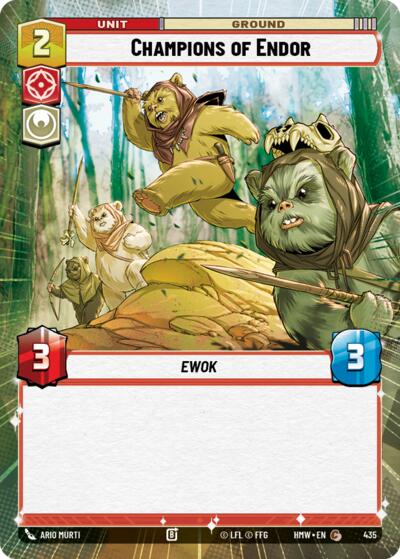 Champions of Endor (Hyperspace) – Homeworlds #435 Star Wars: Unlimited card