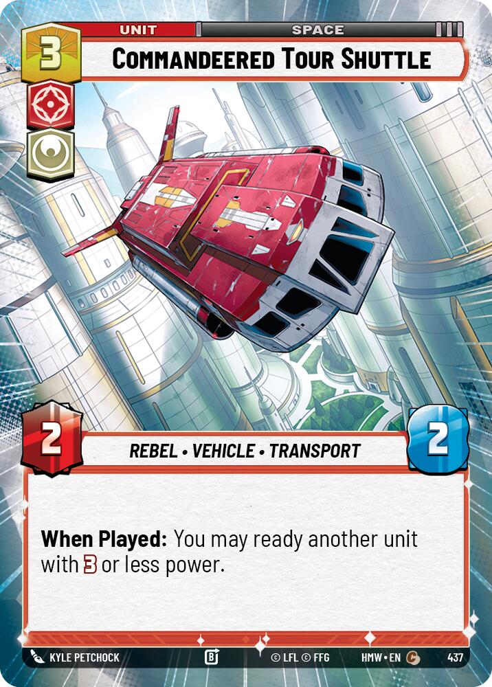 Commandeered Tour Shuttle (Hyperspace) – Homeworlds #437 Star Wars: Unlimited card