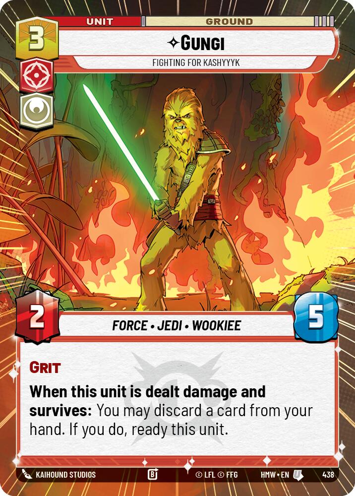 Gungi - Fighting for Kashyyyk (Hyperspace) – Homeworlds #438 Star Wars: Unlimited card