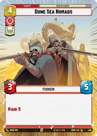 Dune Sea Nomads (Hyperspace) – Homeworlds #439 Star Wars: Unlimited card