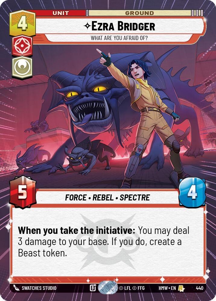 Ezra Bridger - What Are You Afraid Of? (Hyperspace) – Homeworlds #440 Star Wars: Unlimited card