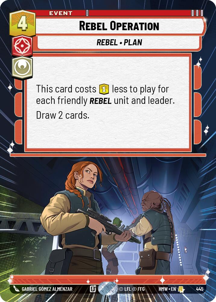 Rebel Operation (Hyperspace) – Homeworlds #445 Star Wars: Unlimited card