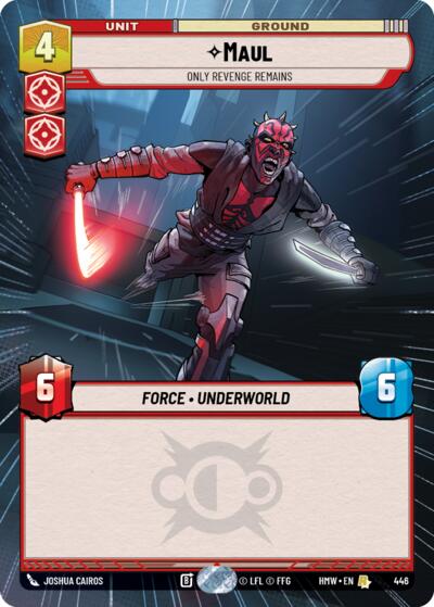 Maul - Only Revenge Remains (Hyperspace) – Homeworlds #446 Star Wars: Unlimited card
