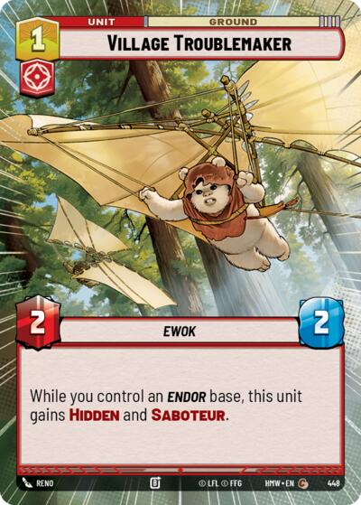 Village Troublemaker (Hyperspace) – Homeworlds #448 Star Wars: Unlimited card