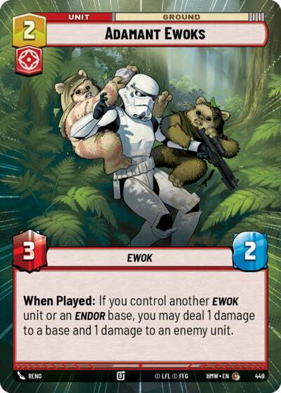 Adamant Ewoks (Hyperspace) – Homeworlds #449 Star Wars: Unlimited card