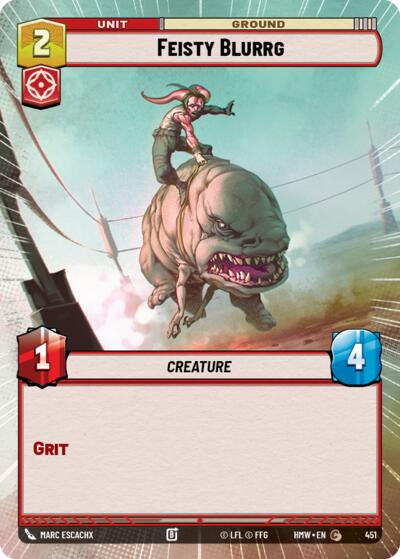 Feisty Blurrg (Hyperspace) – Homeworlds #451 Star Wars: Unlimited card