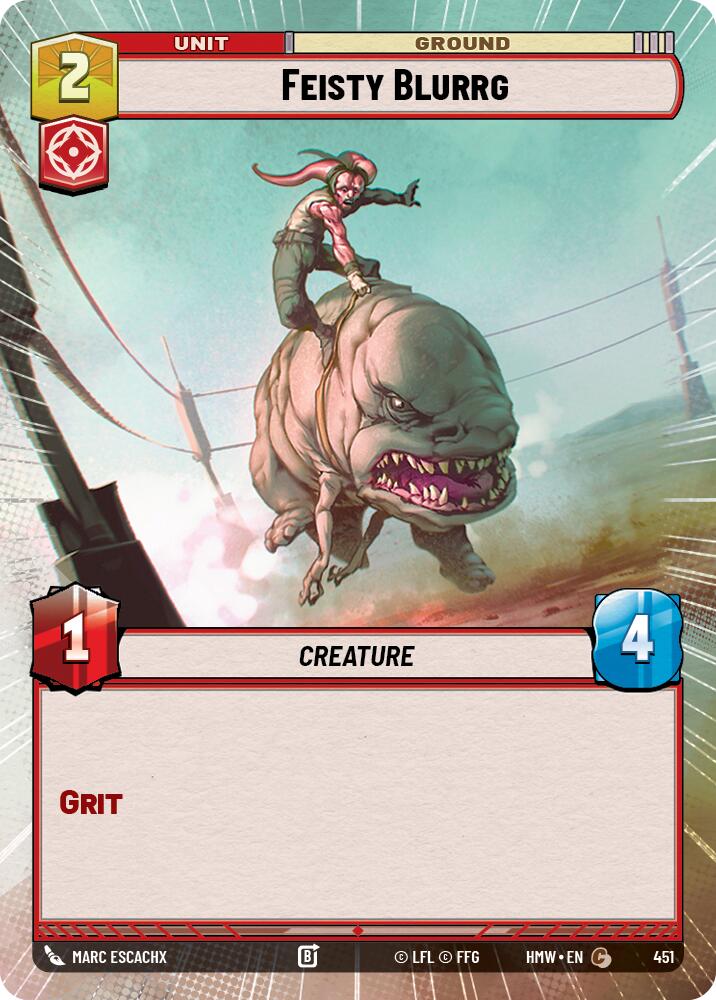 Feisty Blurrg (Hyperspace) – Homeworlds #451 Star Wars: Unlimited card