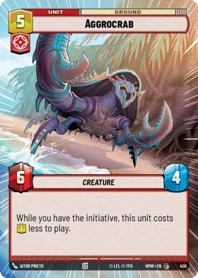 Aggrocrab (Hyperspace) – Homeworlds #456 Star Wars: Unlimited card