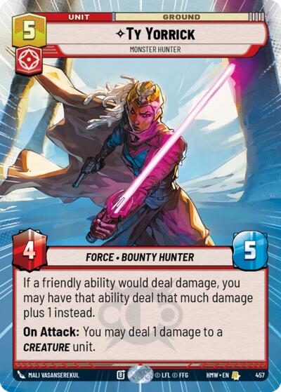 Ty Yorrick - Monster Hunter (Hyperspace) – Homeworlds #457 Star Wars: Unlimited card