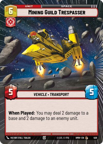 Mining Guild Trespasser (Hyperspace) – Homeworlds #458 Star Wars: Unlimited card