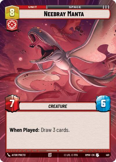 Neebray Manta (Hyperspace) – Homeworlds #461 Star Wars: Unlimited card