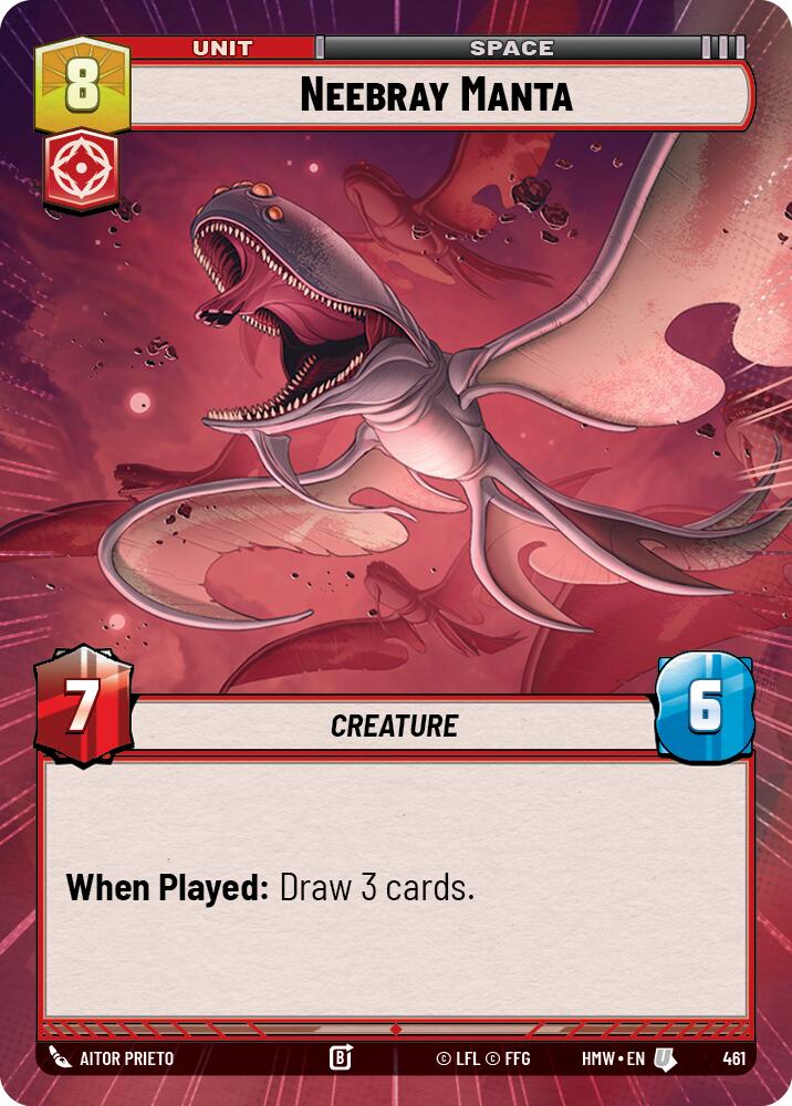 Neebray Manta (Hyperspace) – Homeworlds #461 Star Wars: Unlimited card
