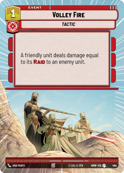 Volley Fire (Hyperspace) – Homeworlds #464 Star Wars: Unlimited card