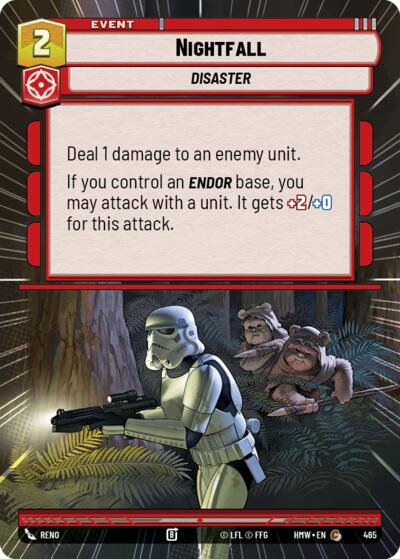 Nightfall (Hyperspace) – Homeworlds #465 Star Wars: Unlimited card