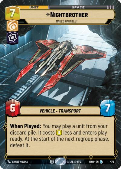Nightbrother - Maul's Gauntlet (Hyperspace) – Homeworlds #476 Star Wars: Unlimited card