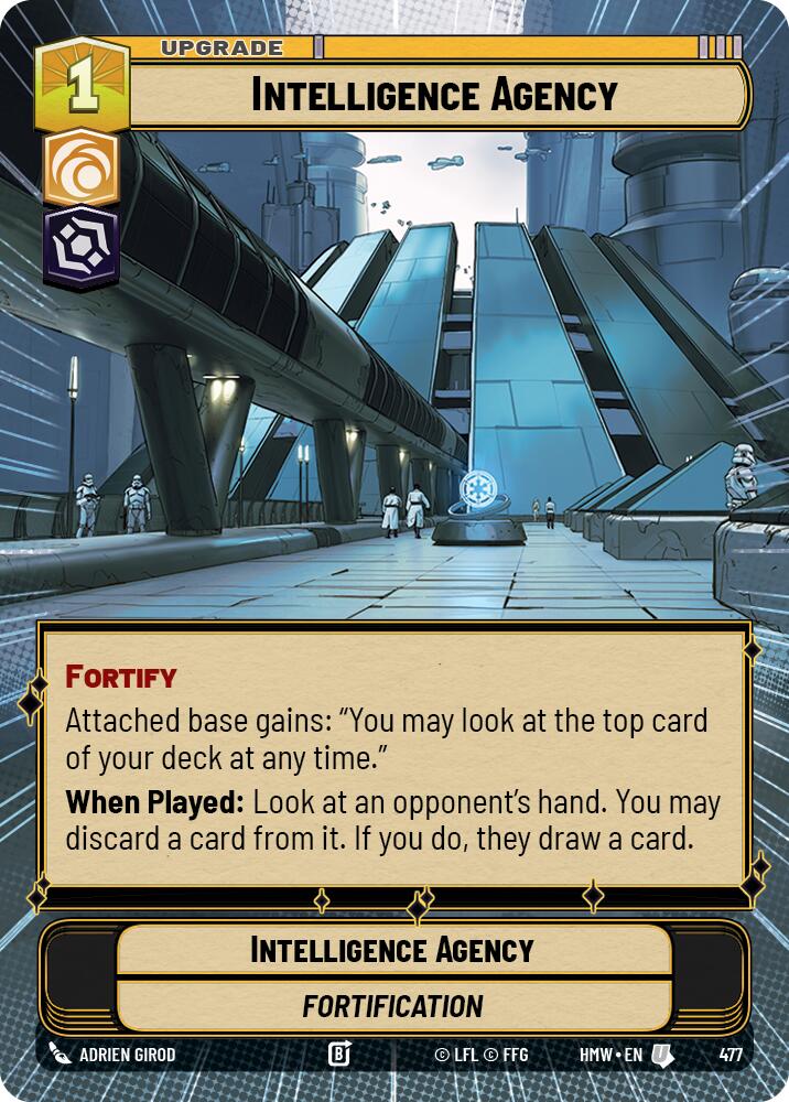 Intelligence Agency (Hyperspace) – Homeworlds #477 Star Wars: Unlimited card