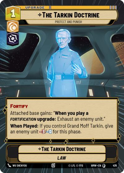 The Tarkin Doctrine - Protect and Punish (Hyperspace) – Homeworlds #478 Star Wars: Unlimited card