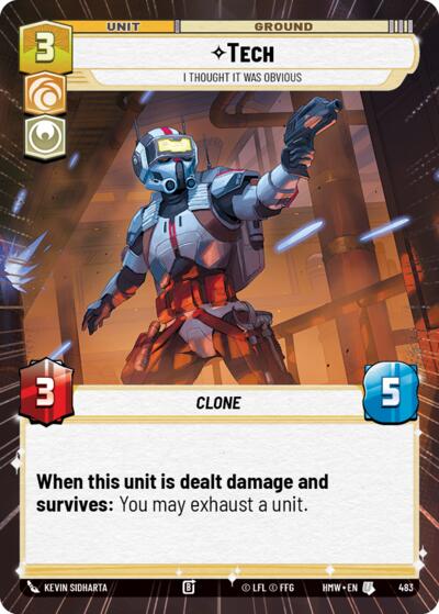 Tech - I Thought It Was Obvious (Hyperspace) – Homeworlds #483 Star Wars: Unlimited card