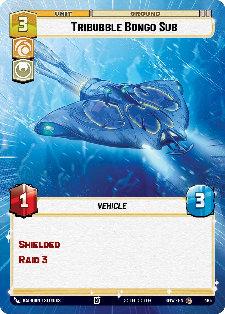 Tribubble Bongo Sub (Hyperspace) – Homeworlds #485 Star Wars: Unlimited card