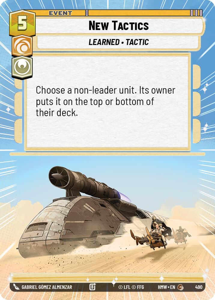 New Tactics (Hyperspace) – Homeworlds #490 Star Wars: Unlimited card